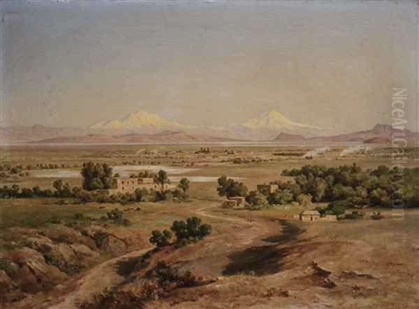 Valle De Mexico Desde El Tepeyac Oil Painting by Jose Maria Velasco