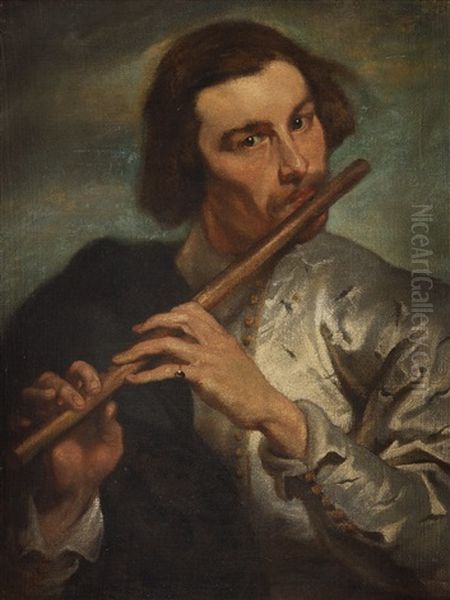 The Flute Player Oil Painting by Diego Velazquez