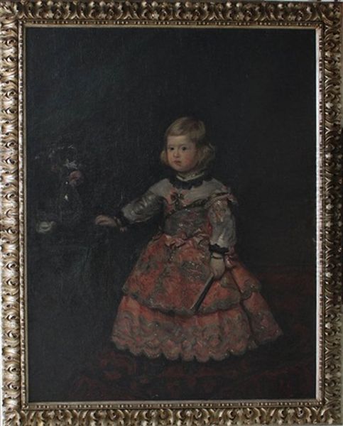 Portrait Of The Infant Margarita Teresa Oil Painting by Diego Velazquez