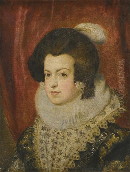 Portrait Of Isabel De Borbon Oil Painting by Diego Velazquez