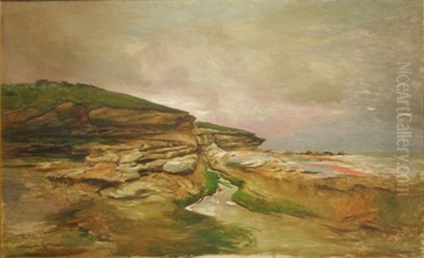 Rock Forms Bondi Oil Painting by Paulus Petrus van der Velden