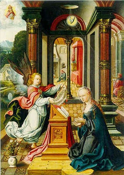 Annunciation Oil Painting by Dirk Jacobsz Vellert