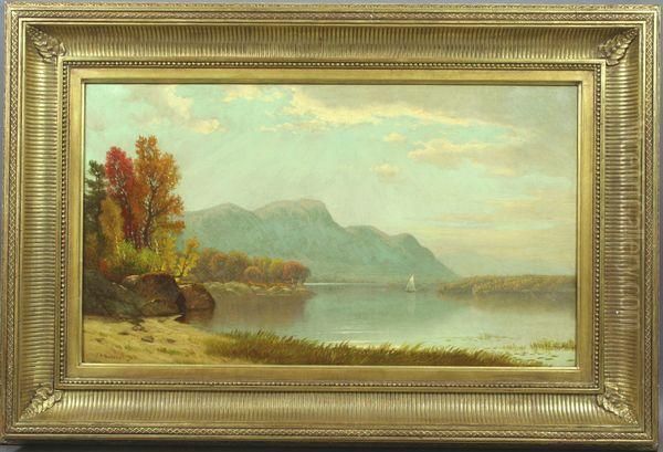 A Quiet Day On The Lake Oil Painting by James Renwick Brevoort