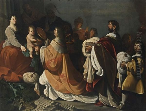 The Adoration Of The Magi Oil Painting by Francois (Vernando) Venant