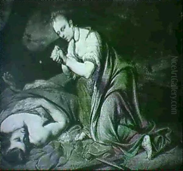 Pyramus And Thisbe Oil Painting by Francois (Vernando) Venant