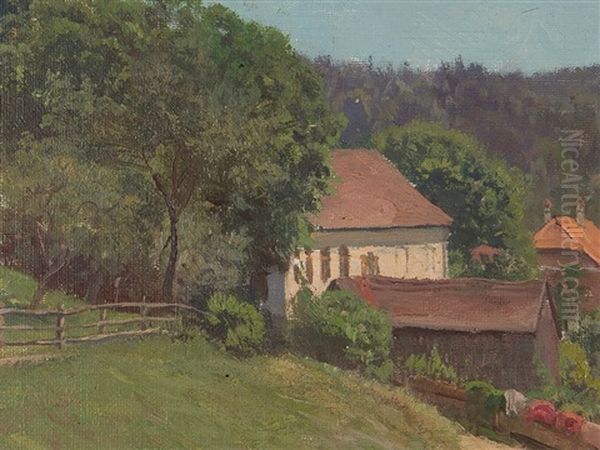 Wildenroth, Isar Valley Oil Painting by Fritz Ritter von Venne