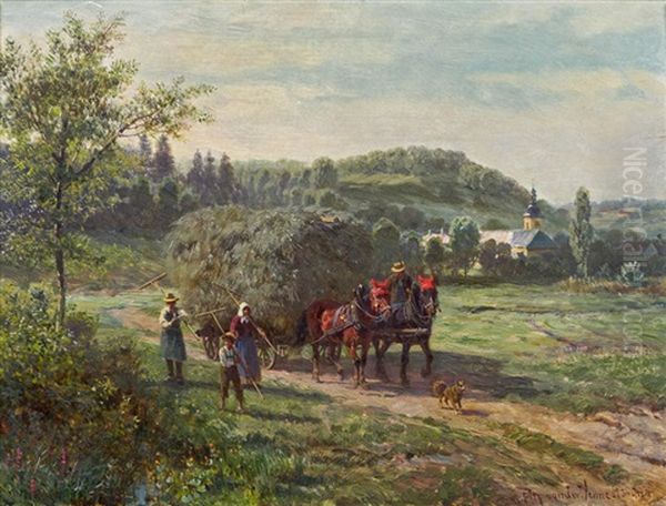 Heimkehr Vom Feld Oil Painting by Fritz Ritter von Venne