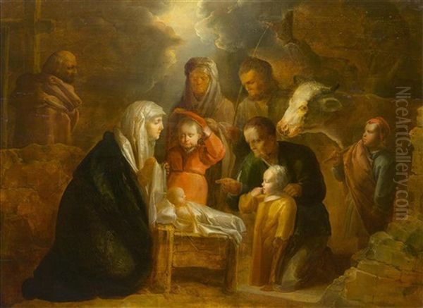 Adoration Of The Shepherds Oil Painting by Jan van de Venne