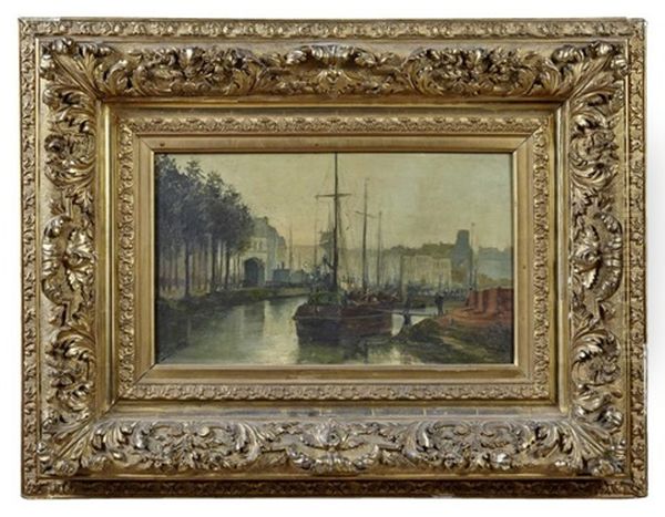 Voilier Au Port Oil Painting by Paul Van De Venne