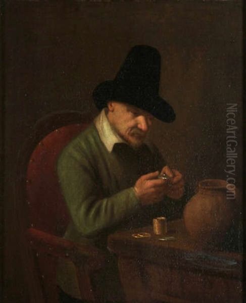 Le Tresorier Oil Painting by Charles (Karel Ferdinand) Venneman