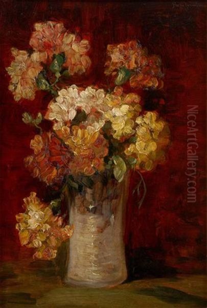 Vase Fleuri Oil Painting by Rosa Venneman