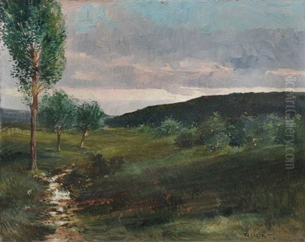 Thuringer Landschaft Oil Painting by Rudolf Vent