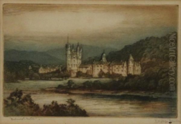 Balmoral Castle Oil Painting by James Alphege Brewer