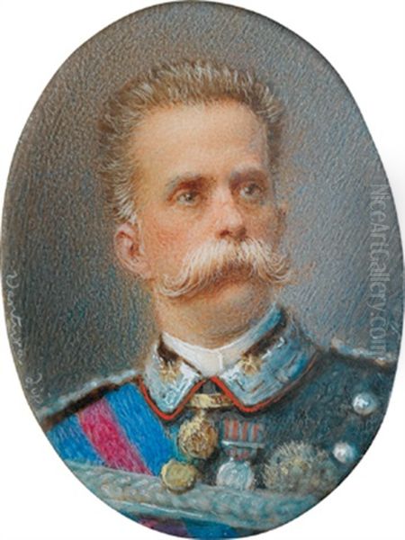 Portrat Des Konigs Umberto I. Von Italien Oil Painting by Domenico Ventura