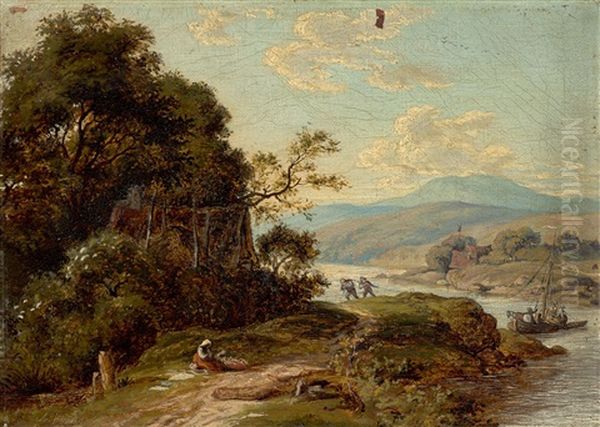 Elbe Landscape by Albert Venus