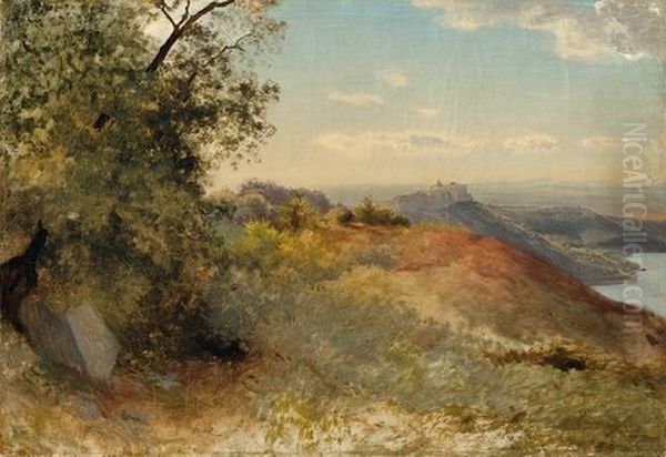 Blick Zum Castel Gandolfo Oil Painting by Albert Venus