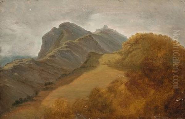 Italienische Gebirgslandschaft Oil Painting by Albert Venus