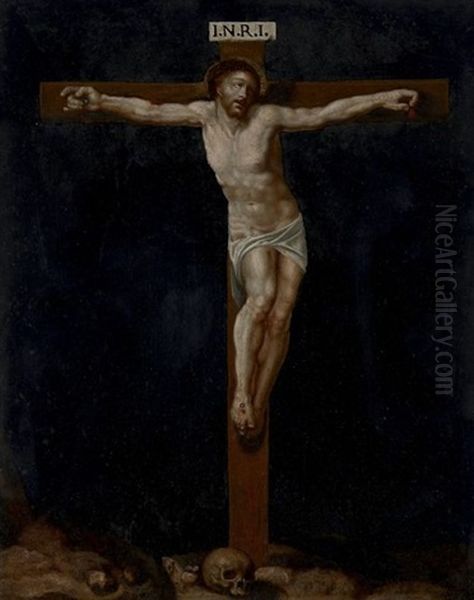 Le Christ En Croix Oil Painting by Marcello Venusti