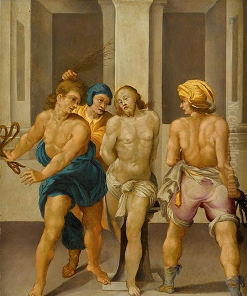 Flagellation Of Christ Oil Painting by Marcello Venusti