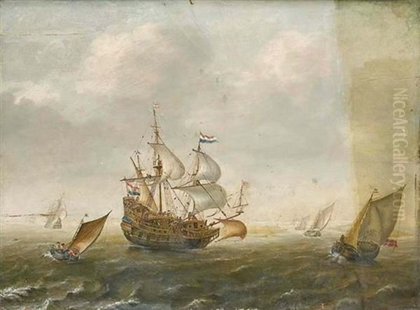 Marine Oil Painting by Cornelis Verbeeck