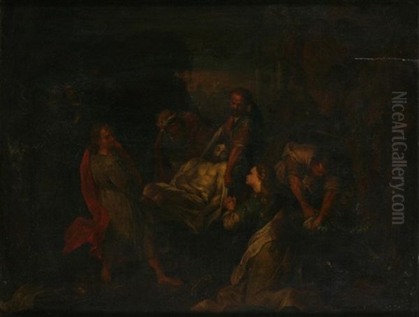 La Deposition De Croix Oil Painting by Francois Xavier Henri Verbeeck