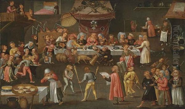 The Wedding Feast Oil Painting by Frans Verbeeck