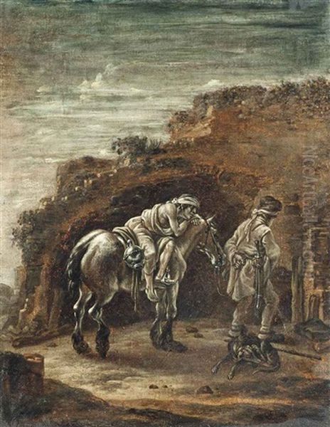 The Good Samaritan Oil Painting by Pieter Cornelius Verbeeck