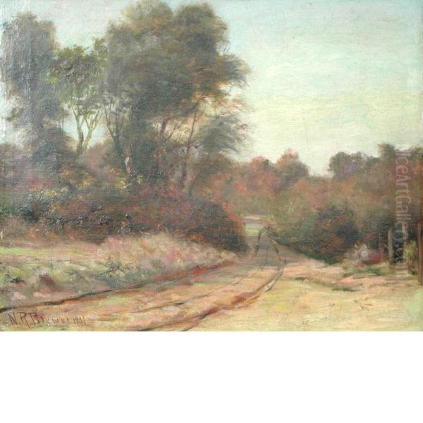 Country Lane, Autumn Oil Painting by Nicholas Richard Brewer