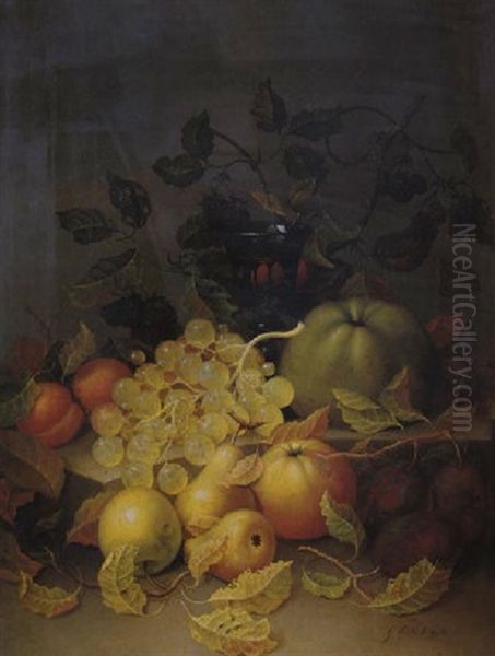 Fruchtestilleben Oil Painting by Willem Verbeet