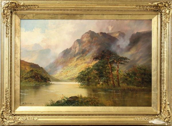 Landskap Oil Painting by Nicholas Richard Brewer