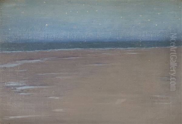 Desert De Plage (clair De Lune) Oil Painting by Marguerite Verboeckhoven