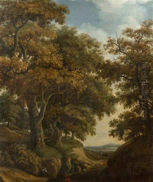 Landscape Scene With Figures Oil Painting by Adriaen Hendricksz. Verboom