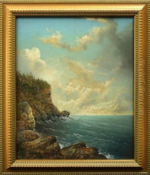 Ocean Landscape Oil Painting by George Douglas Brewerton