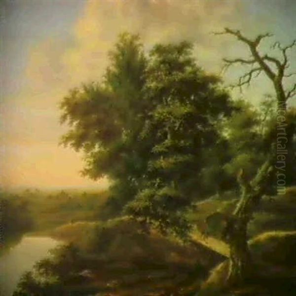 Flusslandschaft Oil Painting by Willem Hendriksz Verboom