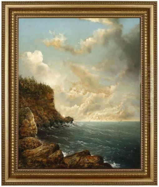 Distant Ships Oil Painting by George Douglas Brewerton