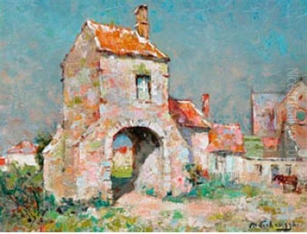 Village Saint-jean-aux-bois Oil Painting by Charles-Henri Verbrugghe