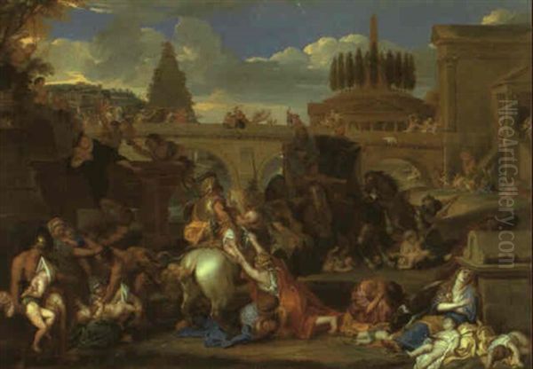 Le Massacre Des Innocents Oil Painting by Francois (Van Hamken) Verdier