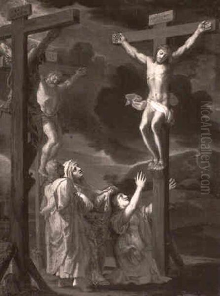 The Crucifixion Oil Painting by Francois (Van Hamken) Verdier