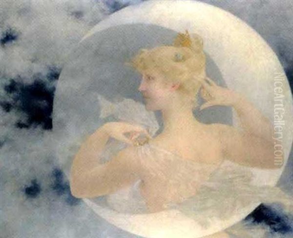 La Lune, Allegorie Oil Painting by Jules Victor Verdier