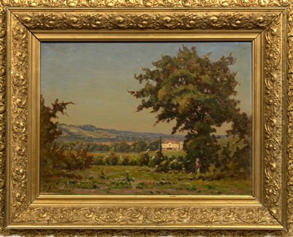 View Of A Chateau In The French Countryside Oil Painting by Jean-Louis Verdiers