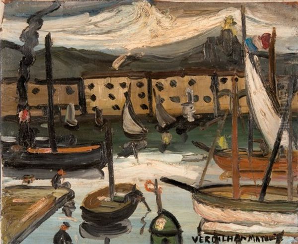 Le Port De Marseille Oil Painting by Louis Mathieu Verdilhan