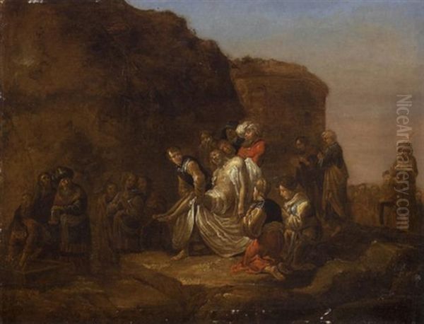 Grablegung Christi Oil Painting by Adriaen Verdoel