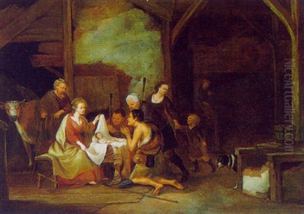 Die Anbetung Der Hirten Oil Painting by Adriaen Verdoel