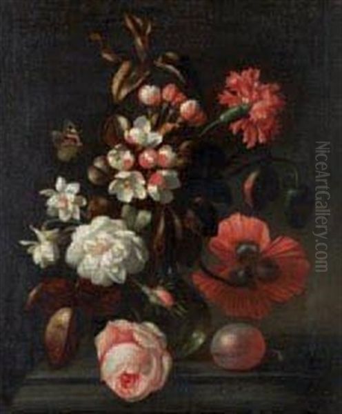 Nature Morte Au Bouquet De Fleurs Oil Painting by Cornelis Verelst