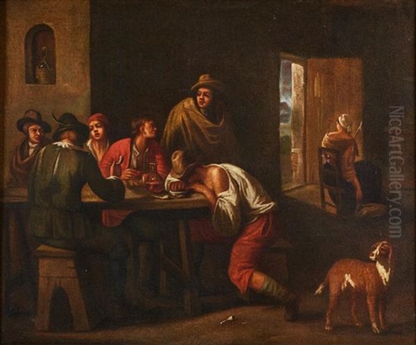 Scena D'osteria Oil Painting by Pieter Harmensz. Verelst