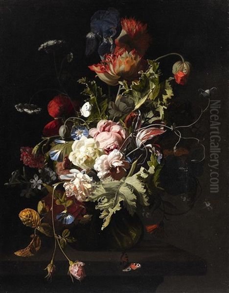 A Floral Still Life Oil Painting by Simon Pietersz Verelst