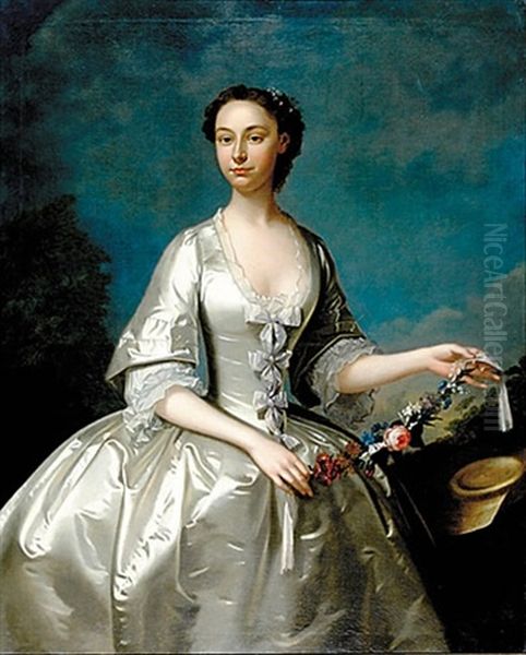 Portrait Of A Lady Oil Painting by William Verelst