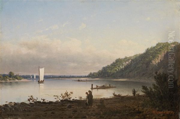 View Of The River Dnieper Oil Painting by Petr Petrovich Vereshchagin