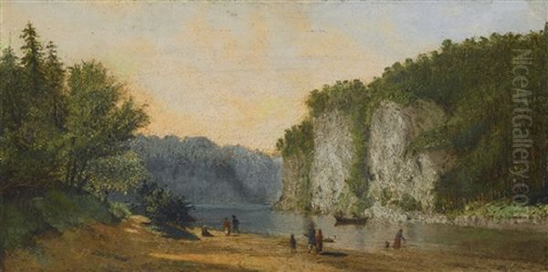 View Of The River Chusovaya Oil Painting by Petr Petrovich Vereshchagin