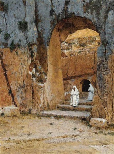 Entrance To The Tomb Of The Kings Oil Painting by Vasili Vasilievich Vereshchagin